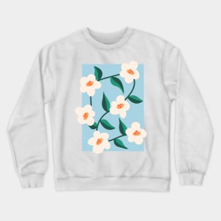 narissus white lily flower illustration Crewneck Sweatshirt